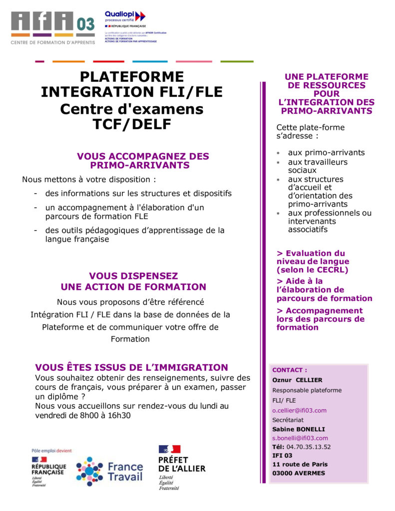 Flyer plateforme FLI FLE 04072024